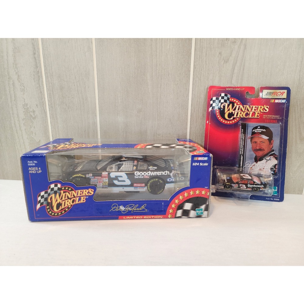Winners Circle Dale Earnhardt #3 NASCAR Diecast 1/24 & 1/64 Car & Card Bundle